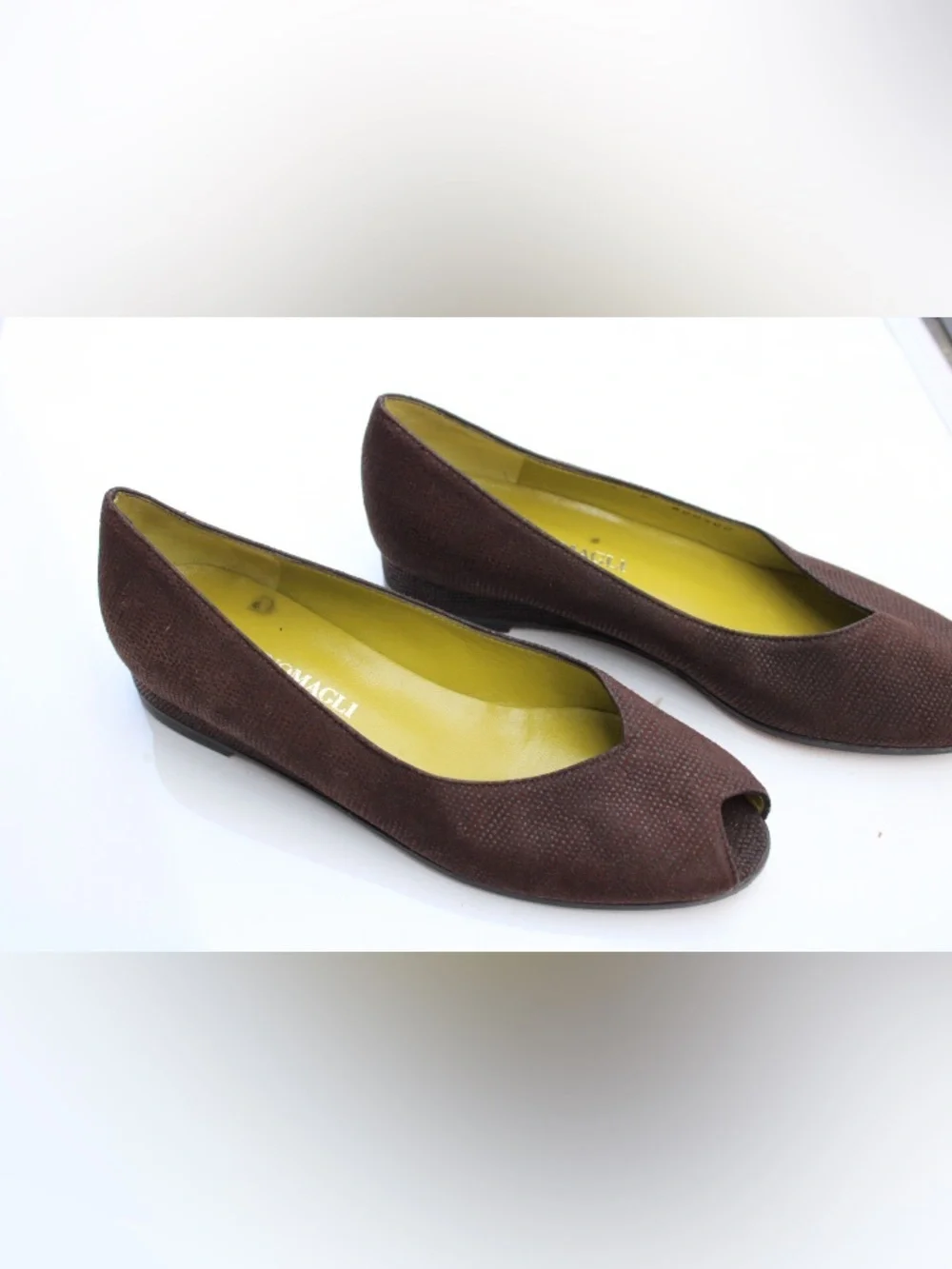 Bruno Magli peep toe flats Made